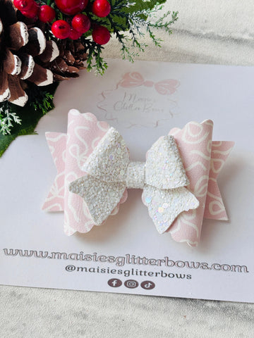 Pink & White Bows