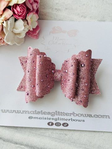 Pink Diamanté Bow