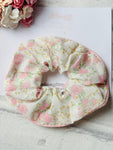 Pink & Cream Flower Scrunchie