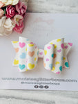Colourful Hearts Bow
