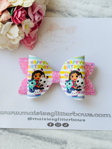 Happy Birthday Gabby’s Dollhouse Bow