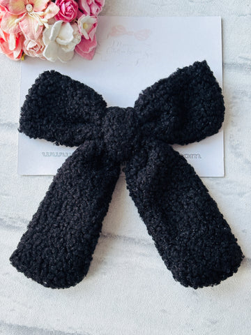 Black Teddy Bear Bow