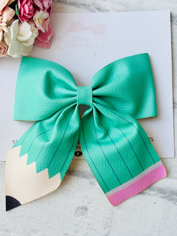 Mint Green Pencil Bow