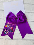 Rumi, Mira & Zoey Purple Ribbon Ponytail Bow