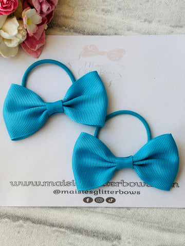 Deep Sky Blue Ribbon Bow Bobbles