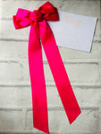 Hot Pink Rose Long Tails Bow