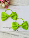 Lime Green Ribbon Bow Bobbles