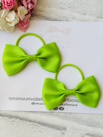Lime Green Ribbon Bow Bobbles