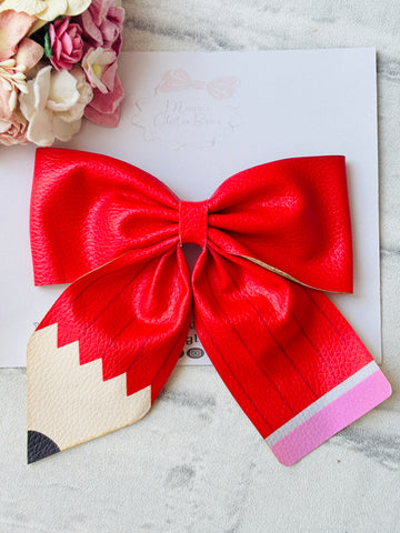 Red Pencil Bow