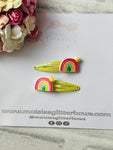 Yellow Rainbow Snap Clips