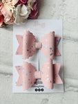 Small Pink & Silver Holographic Bows