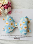 Blue Daisy Bow